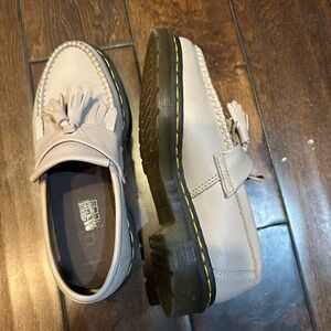 Dr Martens Adrian Womens 
Leather Tassel Loafer Shoes Taupe